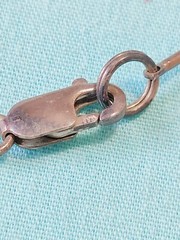 Vintage Sterling Silver 925 Green Glass Dangle Charm Bar Link Necklace 17″