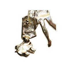 Vintage Signed AJC Gold Tone Woman Shopping Spree Gold Tone Brooch – 3.5 Inches