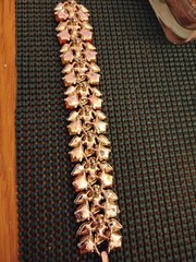 Vintage Lisner Silver tone Filergee Band With Thermoset Autumn Colored Leaves