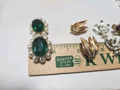 Stunning Lot Clip-On & Screwback Rhinestone Earrings High Quality 50s-60s
