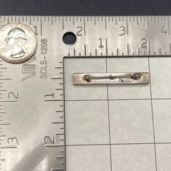 Vintage Modernist Minimalist Multiple Inlay Silver Bar Pin Brooch