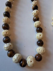 Vintage Carved Necklaces Earrings And Old Brooches.
