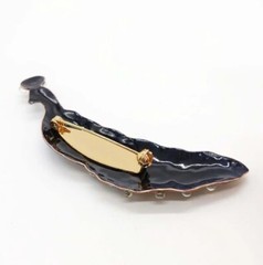 Peacock – Japanese cloisonné enamel Pin Brooch Made-to-order NEW