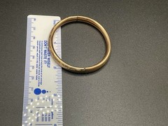 12kt Gold Filled Child’s Bracelet Vintage Etched 2in Wide