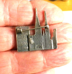Vintage 1930’s Sterling Silver Old New York City Skyline Pin 6 grams