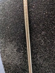 Vintage Sterling Silver Geometric Orb Pendant 30in Snake Chain