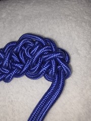 Vintage Blue Rope Knot Necklace 80s Retro Halloween Parties