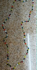 AntiqueVintage Glass Beaded Necklace, 60″ Long, Nice!