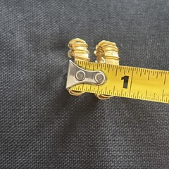 Vtg Gold Tone Hoop Earrings Wire Wrapped Pierced 1” Chunky Statement