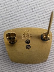 10k Solid Gold 1.96g General System GTE Two Star Service Emblem Telco Pin