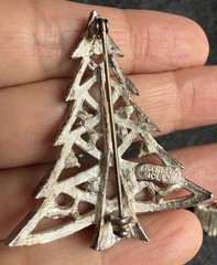 Vtg Christmas Brooch 1 Eisenberg Ice Earings 2 Trees 5 Unsigned