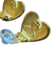 Chanel CC Vintage 1995 Heart Clip Earrings