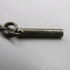 Kenneth Cole Necklace Green Enameled Links Gunmetal Tone Chains Opera 36 Inch
