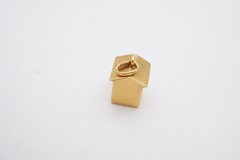 Vintage 14k Yellow Gold Scotty Dog In Dog House Charm Articulating