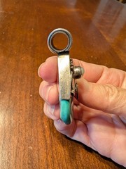 Vintage Sterling Silver Turquoise Pearl Pendant