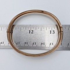 Antique ~ J.M.F. & Co. Monogramed Gold Filled Hinged Bangle Bracelet