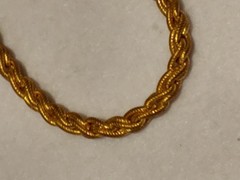 Vintage – D’ORLAN – Gold Tone – Rope Necklace – 4 mm Dia x 32 in Long