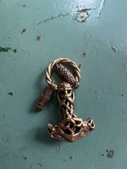 The Hammer of Thor Bronze viking Pendant Norway Norwegian Estate 2190
