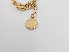 Liz Claiborne Y2K Multicolor Crystal Station Necklace Gold Tone EST 1976 Tag