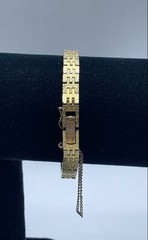 Vintage Seiko Women’s Quartz Watch Gold Tone Textured 1400-7389 7″
