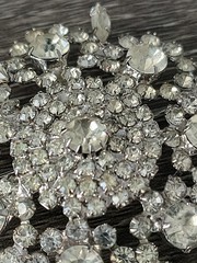 Weiss Brooch Pin Crystal Starburst snowflake Vintage 2.25″