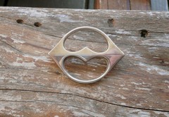 Vintage Hans Hansen Denmark Modernist Sterling Silver Brooch 110