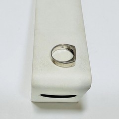 Sterling Silver Signet Pinkie Ring Minimalist Flat Top Bar Dainty Size 4 Vintage