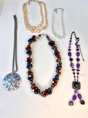 Vintage Costume Jewelry Bundle Of 9 Necklaces 1960s 1970s 1980s 1990s Y2K