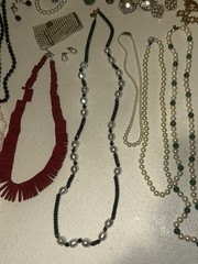 Vintage Jewelry Lot Mixed Estate 1950s+ Silver Jade Pearls Rings Earrings