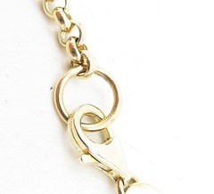 ROSS SIMON 925 Silver Shiny Gold Plated Round Link Chain Necklace NE1573