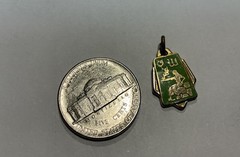 Silver Mercury Sign Pendant Made In France