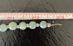 Vintage Jade Graduated Stamped Silver Hand Knotted Necklace For Women￼