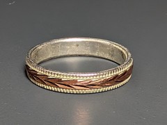 Vintage Wheeler Manufacturing Copper Band Ring Etched 3.5 mm Size 9