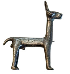 Vintage Alva Studio Silver Plated Pewter Llama Brooch Alpaca Pin 2″