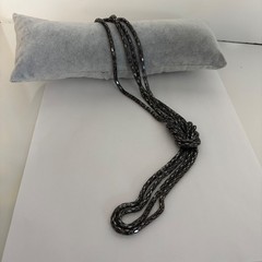Vintage Mesh Chain Sautoir Necklace Long Flapper Statement Jewelry 24 inch
