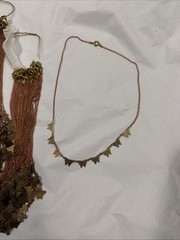 72 Vintage Copper Coated /Brass 16 “ Chains With Butterfly Rhinestone Pendant
