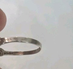 Vintage Art Deco .925 Sterling Silver Blue Topaz Marquise Cut Ring