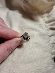 Can’t Find Markings Silver In Appearance Vintage Antique Ring Blue Stone/Pink
