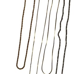 4 Napier Chain Necklaces, 3 Gold Tone, 1 Silver Tone Varies Lengths