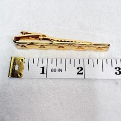 Hickok Gold‑Tone Tie Clip • Mid‑Century 1950s–60s • Made in USA