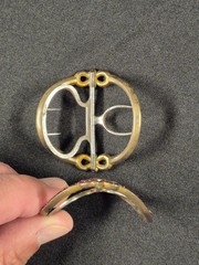 Georgian shoe buckles silver, gilt, steel, and red pastes circa 1760