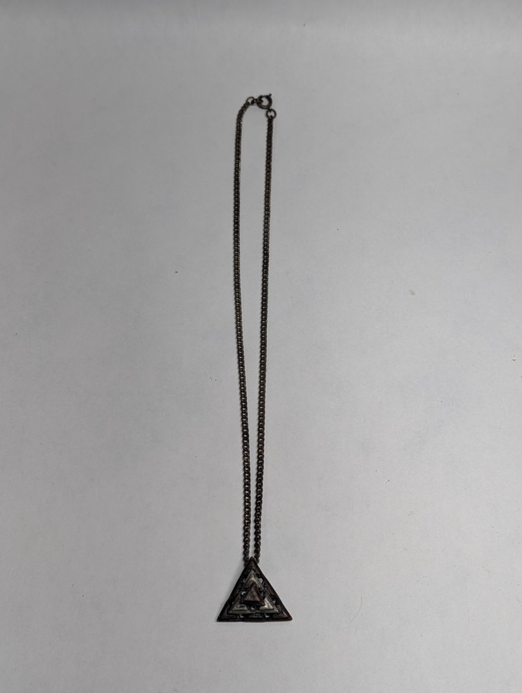 Triangle Pendant Necklace Geometric Pyramid Hipster Chain Charm Triangles Stack