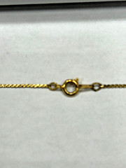 Vintage Signed Reed & Barton Owl Damascene Gold Tone Necklace 18 In