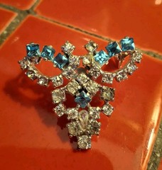ISKIN Modular 3-in-1 Piece Convertible Brooch Pin & Clip Earrings 1940 Art Deco