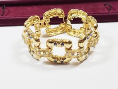 Camrose and Kross Jacqueline Kennedy JBK Blue Rhinestone Chain Link Bracelet COA