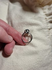 Can’t Find Markings Silver In Appearance Vintage Antique Ring Blue Stone/Pink