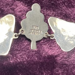 Vintage Art Deco Mexican Sterling Silver modern Grape Necklace ~16.5”; 36 grams