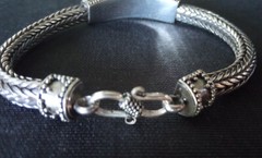 Bali Tulang Naga Wheat 925 Sterling Silver Bracelet – 52g – 7.5in