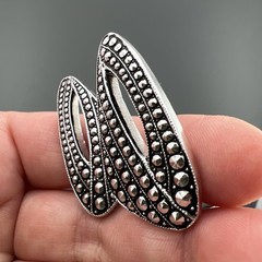 Vintage Art Deco Clip Earrings Lot of 3 Silver Tone Cut Steel Western Germany