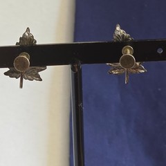 Vtg Sterling Silver Floral Earrings 3.25g Fine Jewelry Leaf Screw-Backs